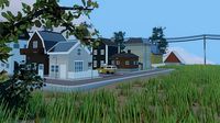 Low poly town in Norway