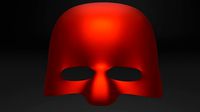 3d  red  mask for   character