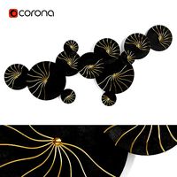 Large Metal Black And Gold Round Wall Decor
