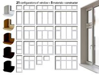 Plastic windows set and constructor