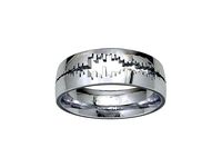 Women Wedding Band Heart Bit Wave Model- CC93 | 3D