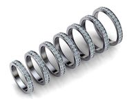 Eternity Diamond Wedding band with 2mm stones 3dmodel | 3D