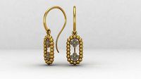 Lumpy Flowers Earring | 3D