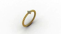 Minimal Lumpy Flower Ring | 3D
