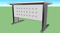 Ofi Metal - Mesa de trabajo 120x80x74 gris/ aluminio
