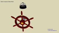 Marine Compass and Ships Wheel