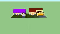 maison des simpsons et des flanders