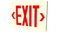 Red exit sign