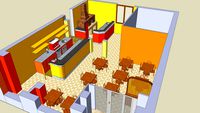 Layout of a bar/pizzeria