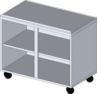Rollcontainer, 315-083, 900x720x500mm, offene Front