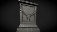 Lowpoly Cemetery Tombstone prop