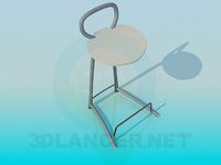 3D Model Chair with foot stand