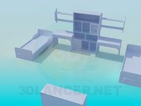 3D Model The furniture in the nursery for two