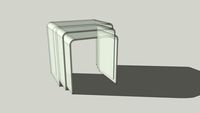 CB2 ACRYLIC NESTING TABLES