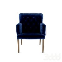 Bright Home Cynthia Tufted Navy Velvet Modern Armchair