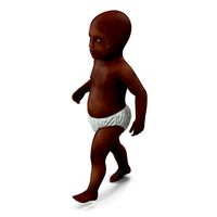 African American Baby Walking