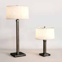 Crate&amp;Barrel Denley Bronze Table Lamp &amp; Floor Lamp