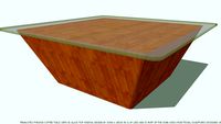 COFFEE TABLE TRUNCATED PYRAMID 42 GLASS TOP BY JOHN A WEICK RA