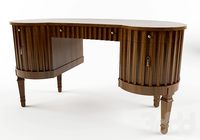 Melange Fluted Kidney Desk