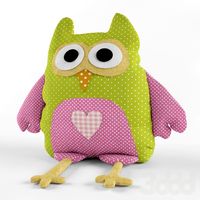 Текстильная сова игрушка