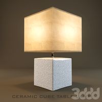 Ceramic Cube Table Lamp
