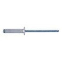 Blind rivet grooved rivet shank, sleeve: aluminium, mandrel: galvanised steel, blue passivated (A2K)