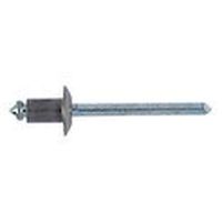 Blind rivet, round pan head, sleeve: Al-Mg 2.5, mandrel: galvanised steel, blue passivated (A2K)