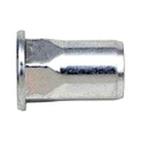 Rivet nut with semi-hexagonal shaft and round pan head