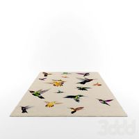 Hummingbird ivory rug by Alexander Mcqueen
