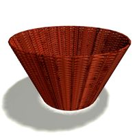 wood basket3d model