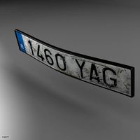 License plate3d model