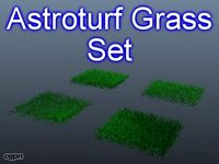 Astroturf Grass Set 0013d model