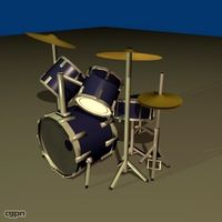 5 Piece Drum Set3d model