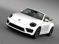 VW Beetle RLine Cabrio 20143d model