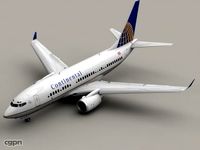 Boeing 737-700 Continental Airlines3d model