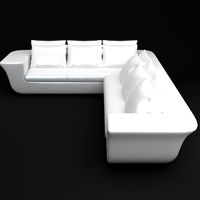 White Corner Sofa 23d model