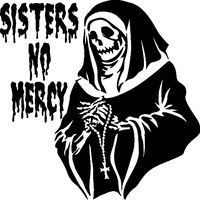 Skeleton Nun stencil by Longquang