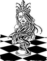 Chess Queen stencil by Longquang