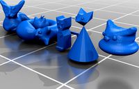 Six weird cats! - live designed on stream by thejenna