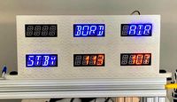 8020 Mount for six Sparkfun alphanumeric displays by NotLikeALeafOnTheWind