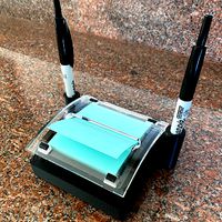 Post-It Sticky Note Dual Pen Holder for Dispenser by cormaker