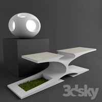 Futuristic small architectural forms