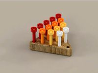 Triangle Peg Board Game by Puglife