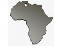 Africa keychain by thaers3d