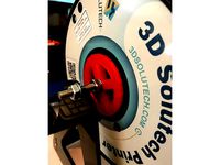 Simple spool holder for 3D Solutech by jumpsinpuddles