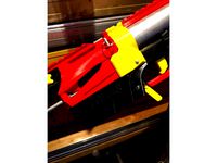 Caliburn upgrade to use OD: 40mm ID: 36mm (metric) aluminium plunger tube including the new takedown magwell design by Oostmeijer