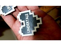 Undertale heart pendant - dual layed color option by vortex_pr
