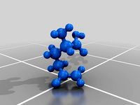 Molecular model - Glutamine - Atomic scale model by econopotamus