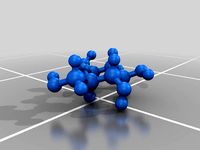 Molecular model - Glucose - atomic scale model by econopotamus