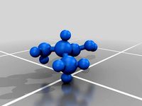 Molecular model - Alanine - Atomic scale model by econopotamus